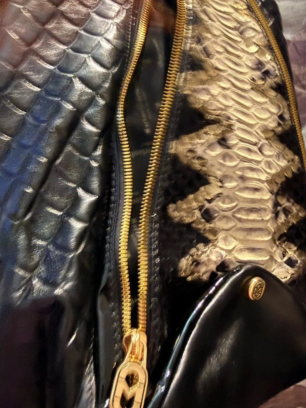 NWT Marino Orlandi Croc leather Bag - Picture 10 of 10